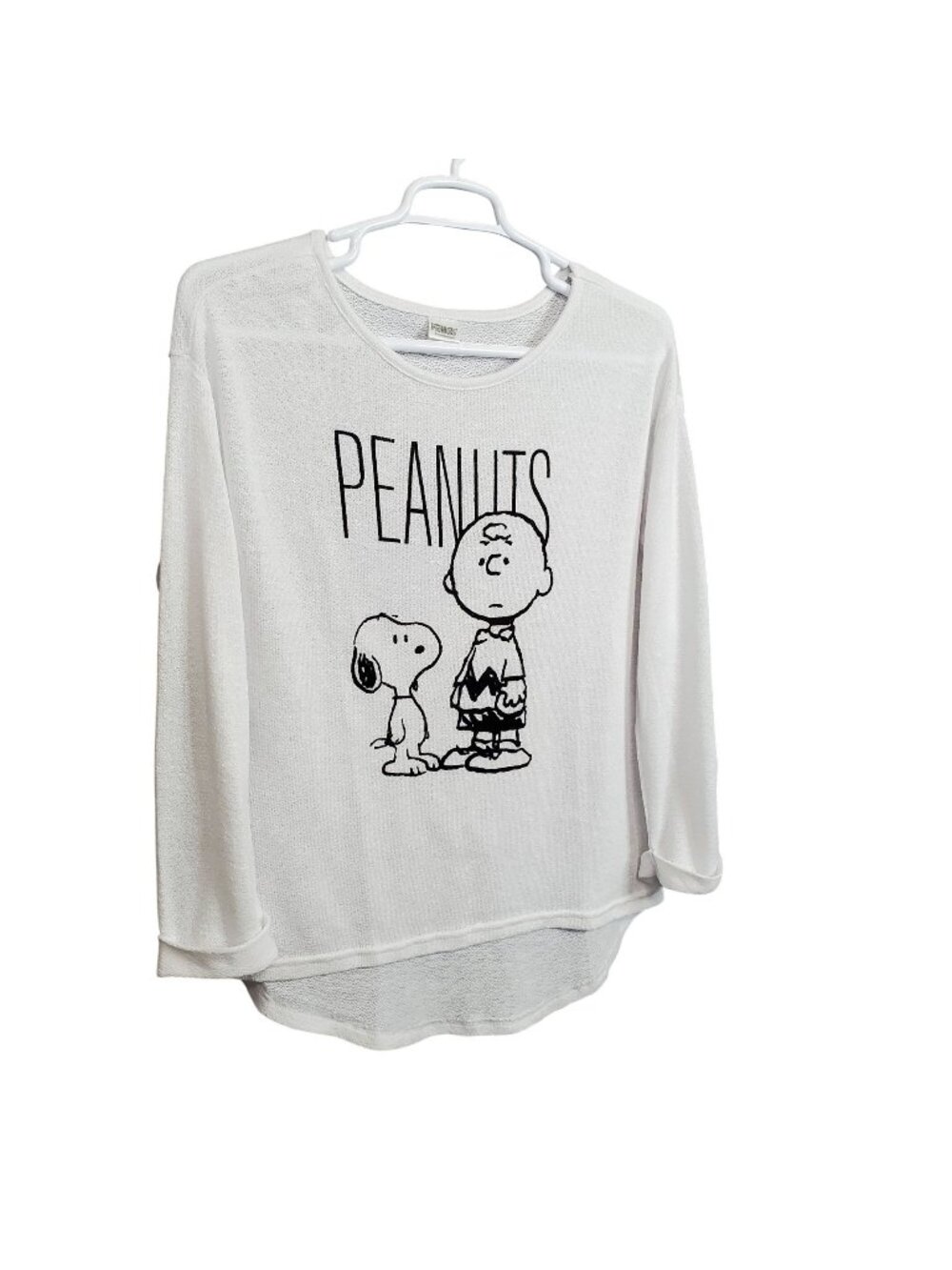Peanuts Snoopy Charlie Brown Sz 1X Shirt Airy Knit Long Sleeve Casual Pullover